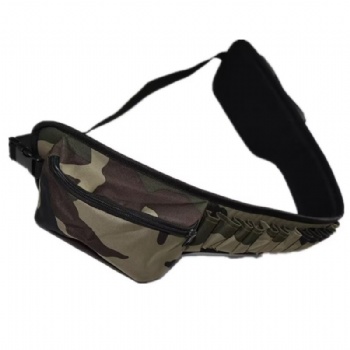 Camo Cartridge Belt with Zipper Pockets