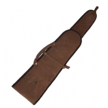 Parallel overlay split leather shotgun holster