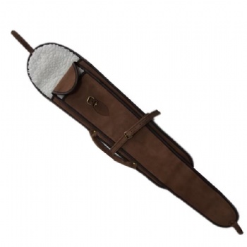 Parallel overlay split leather shotgun holster