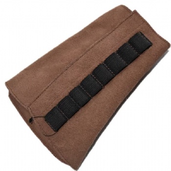 Leather padded gun buttstock holder